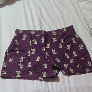 Purple Pokemon Mimikyu Shorts